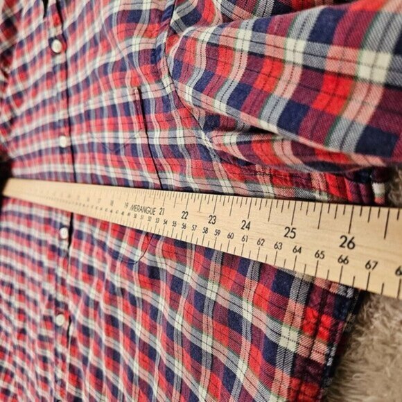 Denim & Supply Ralph Lauren Shirt Red Blue White Purple Plaid Mens Size XXL 2XL - Picture 4 of 12